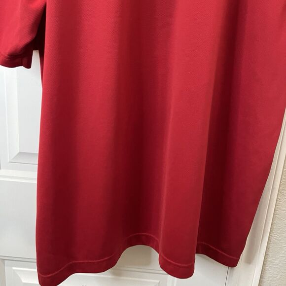 PGA TOUR Polo Shirt Mens XL Red Airflux Golf Performance Short Sleeve Collared - Picture 7 of 8